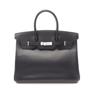 Hermes Birkin 35 Handbag, Leather, Ardennes Women's, Black, 021699CK
